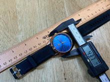 Load image into Gallery viewer, Unused DF Men Japan Movt Rose Gold Blue Dial Analog Quartz Watch Hour~New Batter