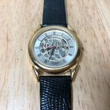Load image into Gallery viewer, Vintage Armitron Men Gold Tone Skeleton Roman Analog Quartz Watch Hours~New Batt