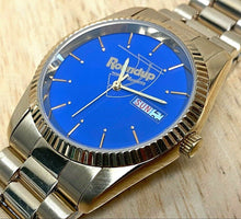 Load image into Gallery viewer, Roundup Monsanto Men Gold Tone Fluted Bezel Analog Quartz Watch Hour~New Battery
