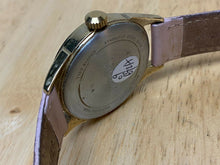 Load image into Gallery viewer, Timex Large 40mm Men 30m Gold Tone Leather Analog Quartz Watch Hours~New Battery