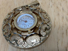 Load image into Gallery viewer, VTG LA MARQUE Swiss Lady Gold Tone Hand-Wind Necklace Pendant Pocket Watch Hours