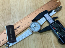 Load image into Gallery viewer, Anne Klein 12/2275 Lady Rhinestone Ceramic Analog Quartz Watch Hours~New Battery