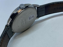 Load image into Gallery viewer, Timex Mens 50m Silver Black Leather 43mm Analog Quartz Watch Hours-New Battery