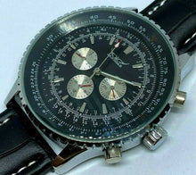 Load image into Gallery viewer, Jaragar Mens Silver Black Moving Bezel Self-Wind Automatic Watch Hours~Day Date