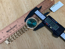 Load image into Gallery viewer, Unused Anne Klein Lady 30m Gold Tone Green Analog Quartz Watch Hours~New Battery