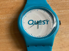 Load image into Gallery viewer, QUEST Mens Blue White Plastic Ultra Light Analog Quartz Watch Hours~New Battery