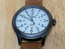 Load image into Gallery viewer, Timex Expedition Men 50m Gun Metal Leather Analog Quartz Watch Hours~New Battery