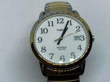 Load image into Gallery viewer, Timex Indiglo Mens 30m Dual Tone Stretch Analog Quartz Watch Hours~Date~New Batt