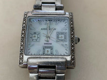 Load image into Gallery viewer, Anne Klein Lady 8 Real Diamonds Square Quartz Watch Hours~Day Date~New Battery