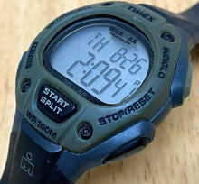 Load image into Gallery viewer, Timex Ironman Men Lady 100m Green Bezel Digital Alarm Chrono Watch Hour~New Batt