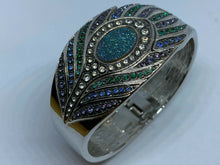 Load image into Gallery viewer, Victoria Wieck Bling Crystals Silver Cuff Bangle Quartz Watch Hours~New Battery
