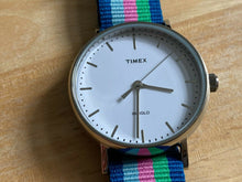 Load image into Gallery viewer, Unused Timex Indiglo Men Lady Silver White Analog Quartz Watch Hours~New Battery