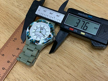 Load image into Gallery viewer, Isaac Mizrahi Lady 30m Ceramic Flower Bezel Analog Quartz Watch Hours~New Batter