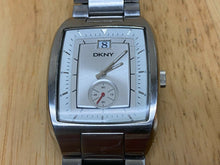 Load image into Gallery viewer, DKNY NY-1320 Men Silver Steel Barrel Small Second Quartz Watch Hours~New Battery