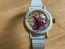 Load image into Gallery viewer, Vintage Majesti Flying Over USA Lady Bubble Dome Hand-Wind Mechanical Watch Hour