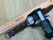 Load image into Gallery viewer, Vintage GUESS Indiglo Mens Leather Barrel Analog Quartz Watch Hours~New Battery