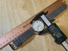 Load image into Gallery viewer, Simplify Men 30m Small Second Silver Leather Analog Quartz Watch Hour~New Batter