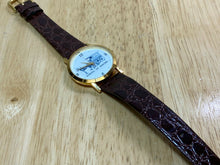Load image into Gallery viewer, Vintage School Of Baking Men Gold Tone Leather Analog Quartz Watch Hour~New Batt