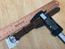 Load image into Gallery viewer, Original New Fossil Brown Genuine Leather Silver Buckle Watch Strap Band~20mm