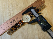 Load image into Gallery viewer, Kendall & Kylie Lady Gold Tone Faux Tiger Eye Analog Quartz Watch Hours~New Batt