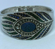 Load image into Gallery viewer, Victoria Wieck Bling Crystals Silver Cuff Bangle Quartz Watch Hours~New Battery