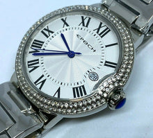 Load image into Gallery viewer, Unused Epoch Lady Silver Rhinestone Roman Analog Quartz Watch Hours~New Battery