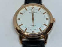 Load image into Gallery viewer, Unused MREURIO Men Rose Gold Tone Leather Band Analog Quartz Watch Hour~New Batt