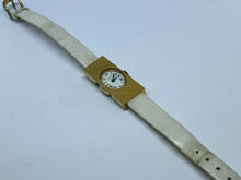 Load image into Gallery viewer, VTG Anne Klein Lady 17 Jewel Gold Tone Leather Hand Wind Mechanical Watch Hours