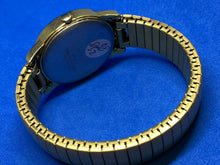 Load image into Gallery viewer, Timex Indiglo Men 30m Gold-White Stretch Analog Quartz Watch Hours~Date~New Batt