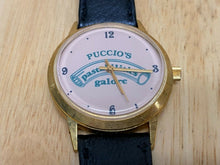 Load image into Gallery viewer, Vintage Puccio's Galore Mens Leather Gold Tone Hand-Wind Mechanical Watch Hours