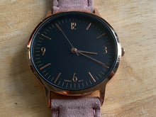 Load image into Gallery viewer, Unused ORTZ Men Lady Rose Gold Tone Leather Analog Quartz Watch Hour~New Battery