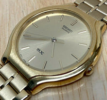 Load image into Gallery viewer, Vintage Seiko SX V701-6K00 Men Gold Tone Thin Analog Quartz Watch Hours~New Batt
