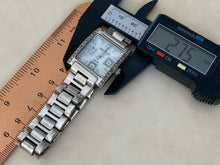 Load image into Gallery viewer, Anne Klein Lady 8 Real Diamonds Square Quartz Watch Hours~Day Date~New Battery