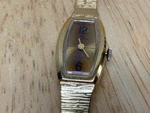 Load image into Gallery viewer, Vintage Helbros Lady 17 Jewels Gold Tone Barrel Hand-Wind Mechanical Watch Hours
