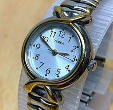 Load image into Gallery viewer, Nice Timex Lady 30m Dual Tone Stretch Band Analog Quartz Watch Hours~New Battery