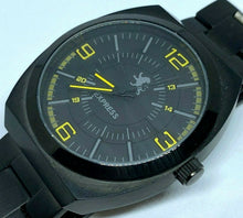 Load image into Gallery viewer, Express Mens 30m Black Steel Japan Movt Analog Quartz Watch Hours~New Battery