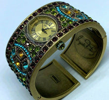Load image into Gallery viewer, Unused HEIDI DAUS Color Bling Crystals Cuff Bangle Quartz Watch Hour~New Battery