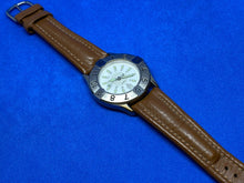 Load image into Gallery viewer, Vintage Avon Men Silver White Leather Analog Quartz Watch Hours~Date~New Battery