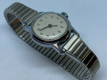 Load image into Gallery viewer, Early Vintage Timex Lady Classic Silver Stretch Hand-Wind Mechanical Watch Hours