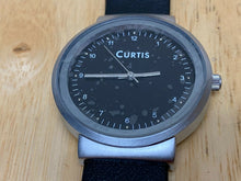 Load image into Gallery viewer, Unused Curtis Men 30m Black Silver Leather Analog Quartz Watch Hours~New Battery