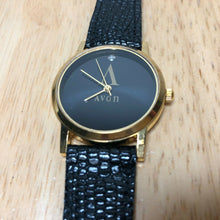 Load image into Gallery viewer, Vintage Avon Mens Gold Tone Rhinestone Analog Quartz Watch Hours~New Battery