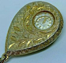 Load image into Gallery viewer, Vintage Stratford Lady Gold Tone Hand-Wind Up Necklace Pendant Pocket Watch Hour