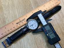 Load image into Gallery viewer, Dufonte Mens Small Seconds Leather Silver Analog Quartz Watch Hours~New Battery