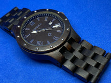 Load image into Gallery viewer, Unused Bewell Mens Dark Brown Solid Wood Analog Quartz Watch Hours~Date~New Batt