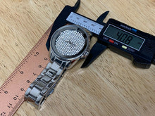 Load image into Gallery viewer, Unused ORTZ Mens Silver Bling Rhinestone Analog Quartz Watch Hours~New Battery
