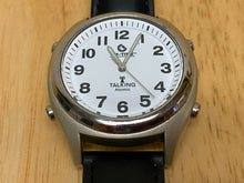 Load image into Gallery viewer, On-Time Men Atomic Radio Controlled Talking Leather Analog Watch Hour~New Batter