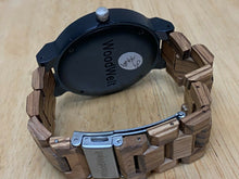 Load image into Gallery viewer, Nice Woodwelt Mens Solid Wood Analog Quartz Watch Hours~Day Date~New Battery