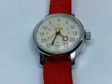 Load image into Gallery viewer, Vintage Sharp Time Teacher Lady Silver Red Japan Hand-Wind Mechanical Watch Hour
