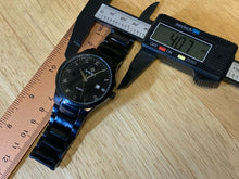 Load image into Gallery viewer, Unused WWOOR Men All Black Roman Dial Analog Quartz Watch Hours~Date~New Battery