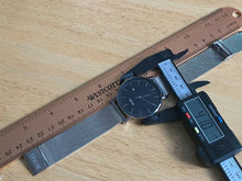 Load image into Gallery viewer, Unused BUREI Men Silver Mesh Speckling Dial Analog Quartz Watch Hour~New Battery